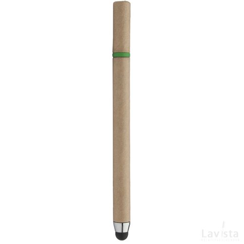 Ecotouch Gerecyclede Papieren Stylus Met Balpen Bruin