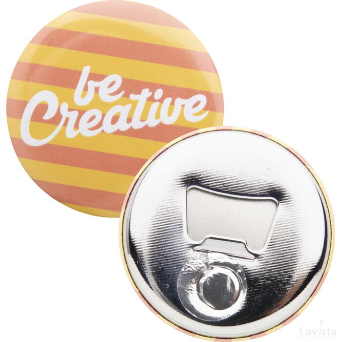 Magbadge Bottle Button Met Pin En Flesopener Zilver