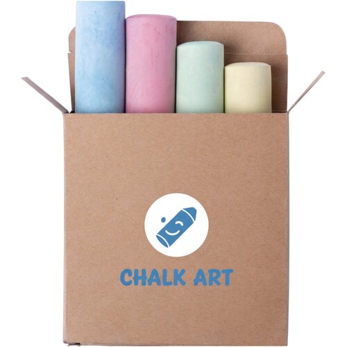 Gekleurde Stoepkrijt In Doosje Veelkleurig