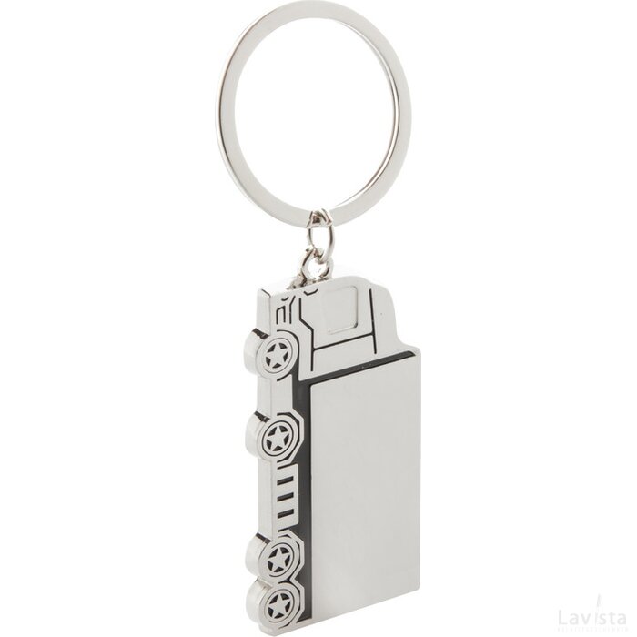 Basset Sleutelhanger, Vrachtwagen. Zilver