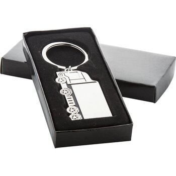 Basset Sleutelhanger, Vrachtwagen. Zilver