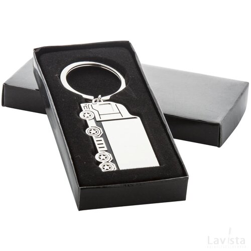 Basset Sleutelhanger, Vrachtwagen. Zilver