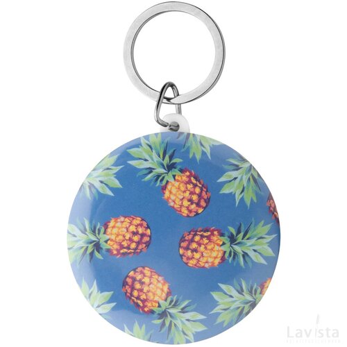 Keybadge Maxi Button Sleutelhanger Met Pin Wit