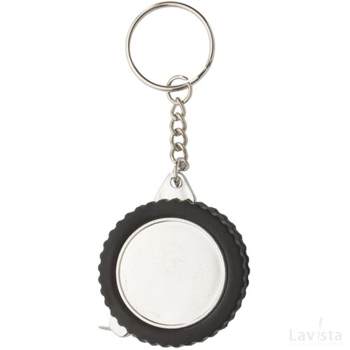 Wheel Sleutelhanger Met Meetlint Zwart