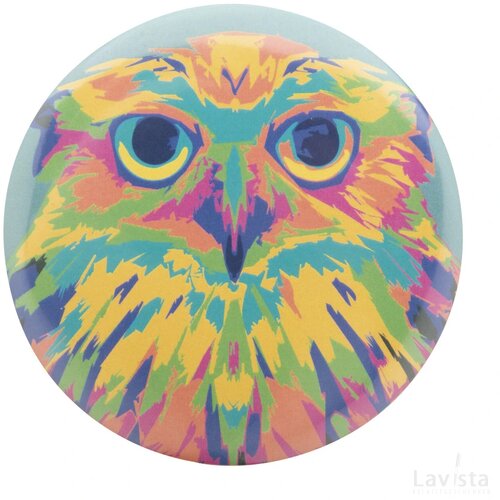 Beautybadge Button Met Pin En Spiegel Zilver