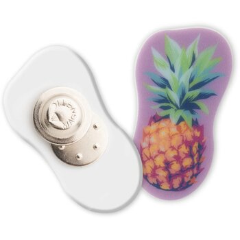 Plastic pin in eigen vorm (full colour) Wit