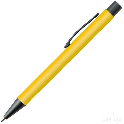 Balpen van kunststof geel