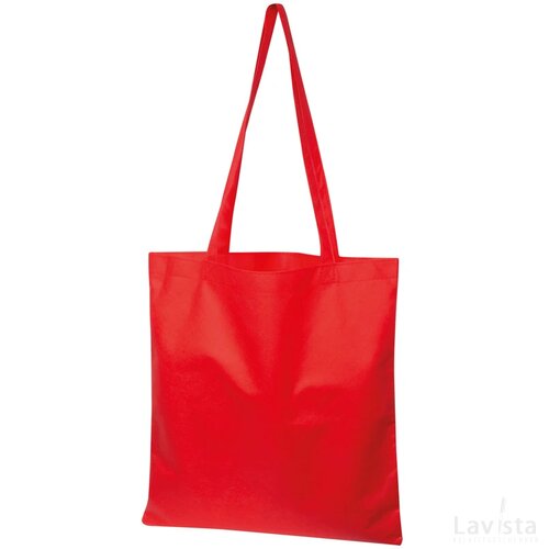Non-woven shopping bag rood