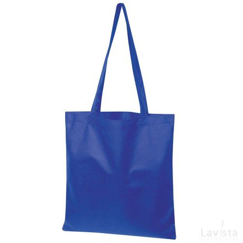 Non-woven shopping bag blauw