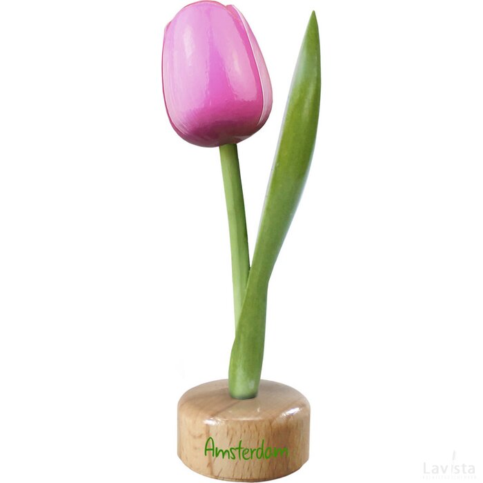 Tulip pedestal 20 cm ( big ), pink white Amsterdam