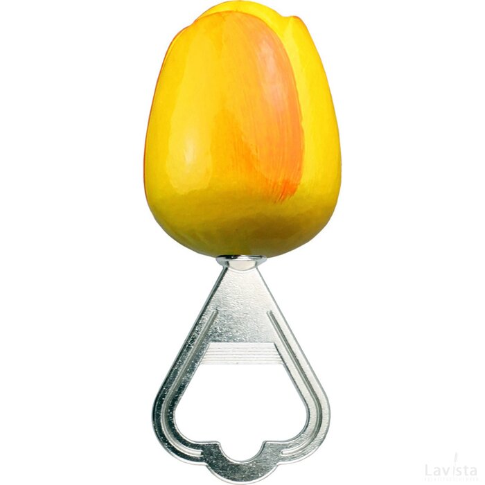 Tulip bottle opener 11 cm, yellow orange