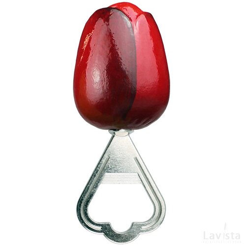 Tulip bottle opener 11 cm, red aubergine