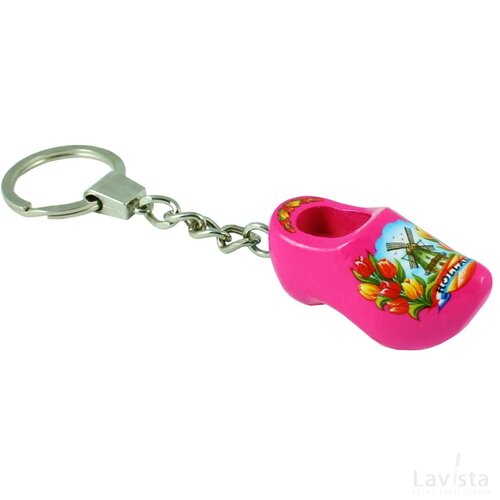 Keychain 1 shoe 4 cm, pink tulip