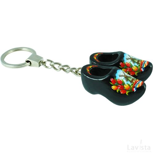Keychain 2 shoes, black tulip