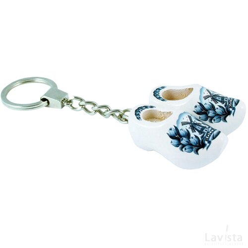 Keychain 2 shoes, delft blue tulip