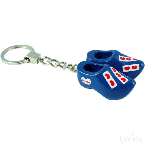 Keychain 2 shoes, blue Frisian flag