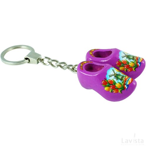 Keychain 2 shoes, purple tulip