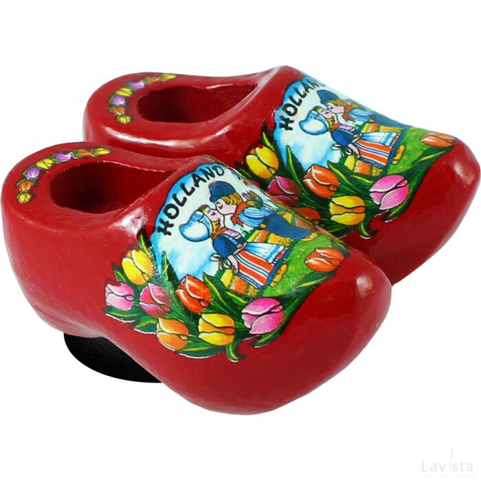 Magnet 2 shoes 4 cm, red kissing couple