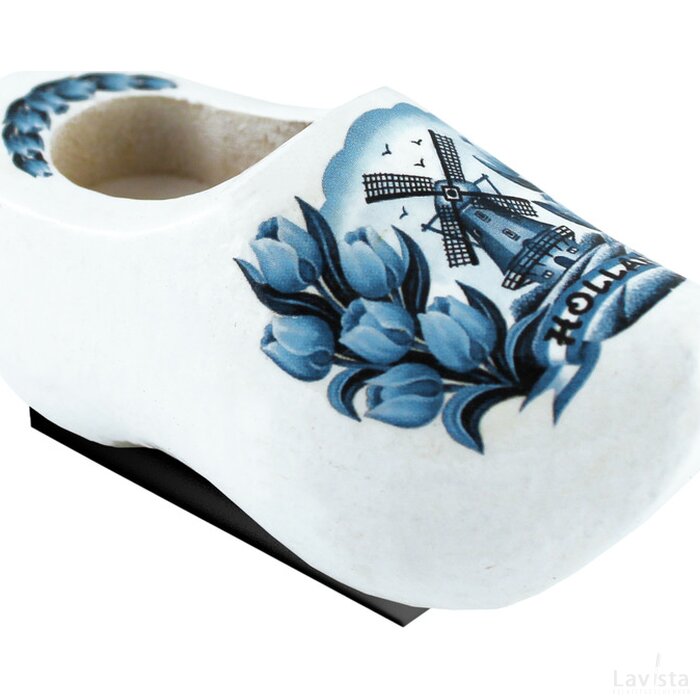 Magnet 1 shoe 6 cm, delft blue tulip