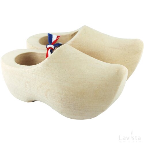 Pair wooden shoes 14 cm, sanded