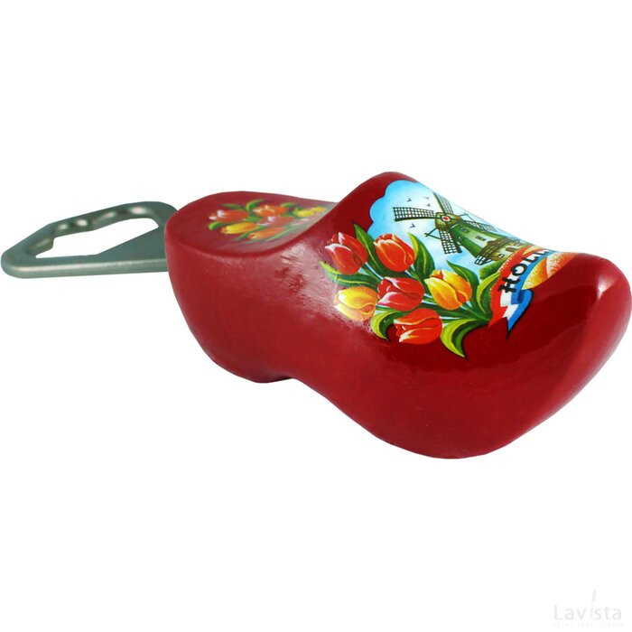 Bottle opener 8,5 cm, red tulip
