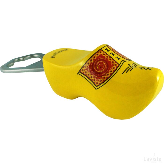 Bottle opener 8,5 cm, yellow farmer