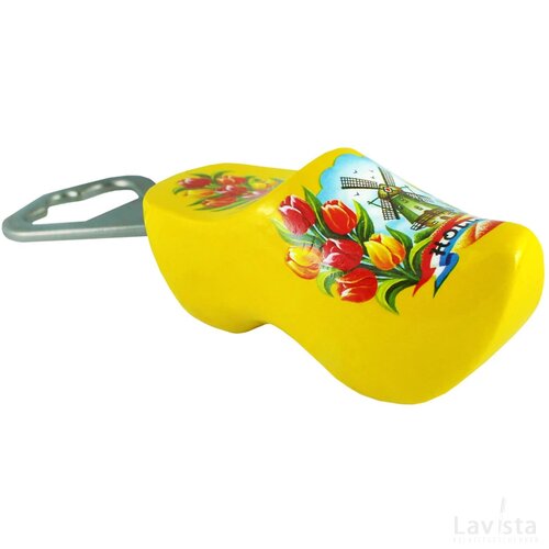 Bottle opener 8,5 cm, yellow tulip