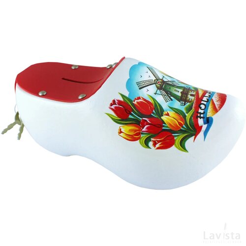 Moneybox 14 cm, white tulip