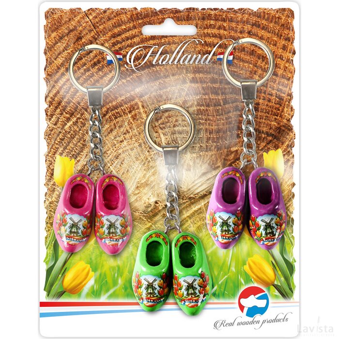 Blister 3 keychains 2 shoes 4 cm, pi,li,pu