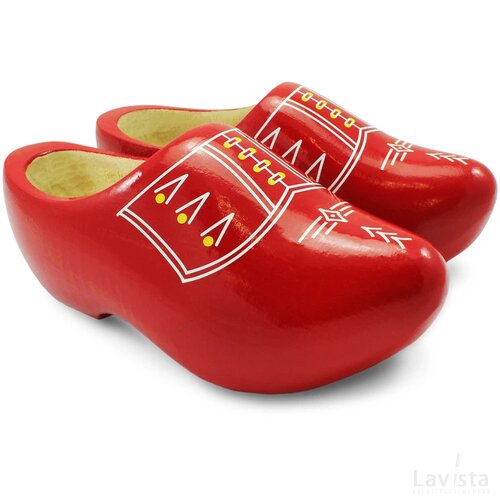 Draagklomp rounded rood, witte bies maat 24