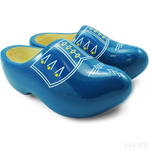 Draagklomp rounded blauw, witte bies maat 22-23