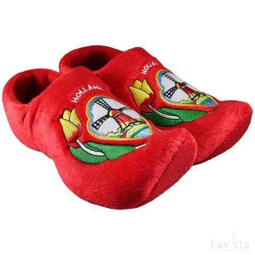 Klomppantoffels, red tulip maat 20-24