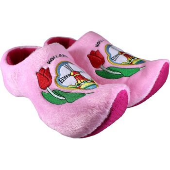 Klomppantoffels, pink tulip maat 16-19
