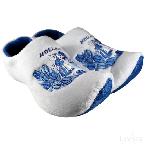 Klomppantoffels, delft blue kissing couple maat 16-19