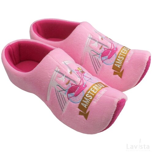 Klomppantoffels, pink bike maat 25-30