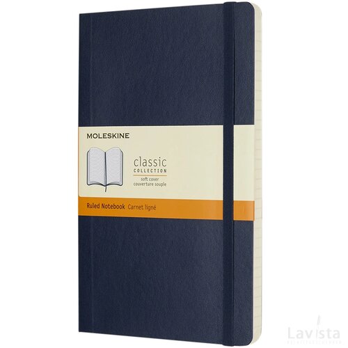 Classic L soft cover notitieboek - gelinieerd Sapphire Sapphire blue Saffier blauw