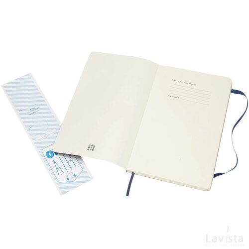 Classic L soft cover notitieboek - gelinieerd Sapphire Sapphire blue Saffier blauw