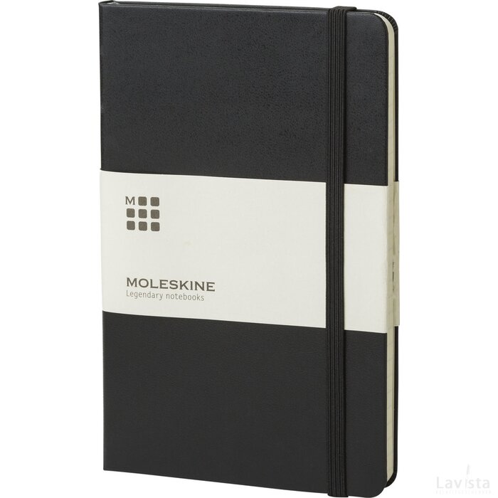Classic L hard cover notitieboek - ruitjes Zwart