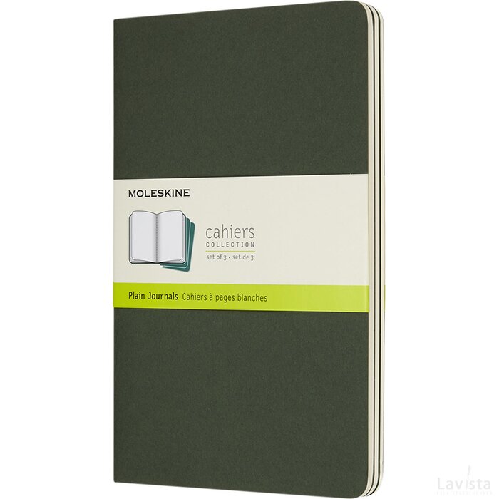 Cahier Journal L - effen Myrtle Green Myrtle groen
