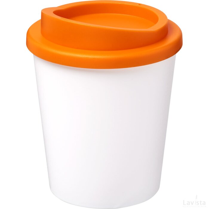 Americano® espresso 250 ml geïsoleerde beker Wit,Oranje Wit, Oranje Wit/Oranje