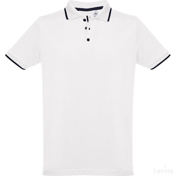 Thc Rome Wh Slim Fit Polo Hemd Voor Mannen Wit