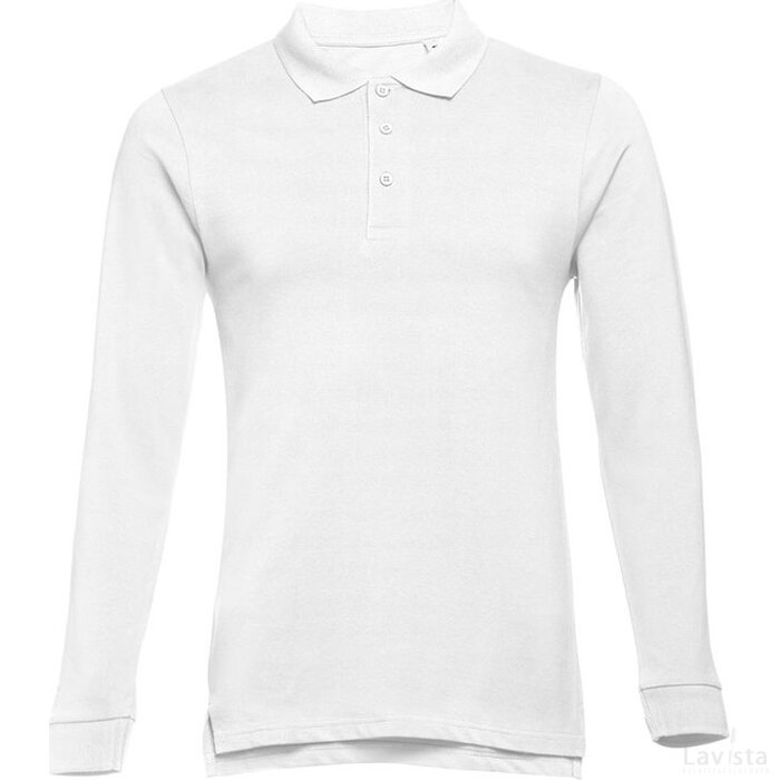 Thc Bern Wh Polo Hemd Met Lange Mouwen Voor Mannen Wit