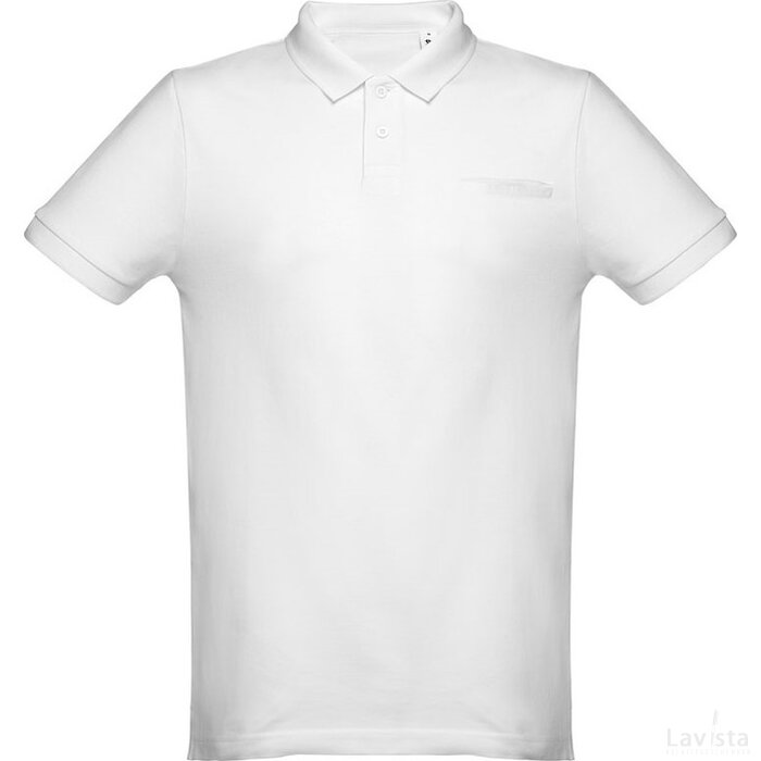 Thc Dhaka Wh Polo T-Shirt Voor Mannen Wit