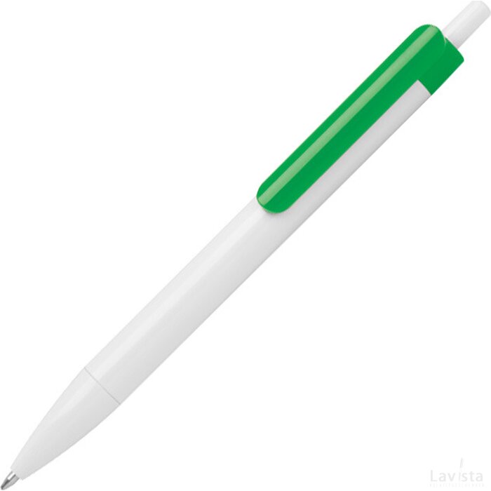 Pen met gekleurde clip groen