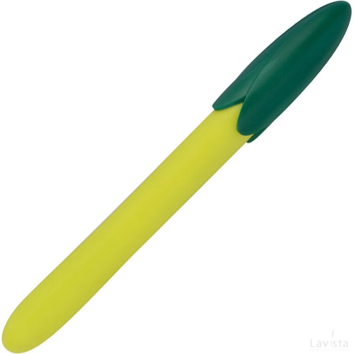 Pen in de vorm van een maiskolf geel