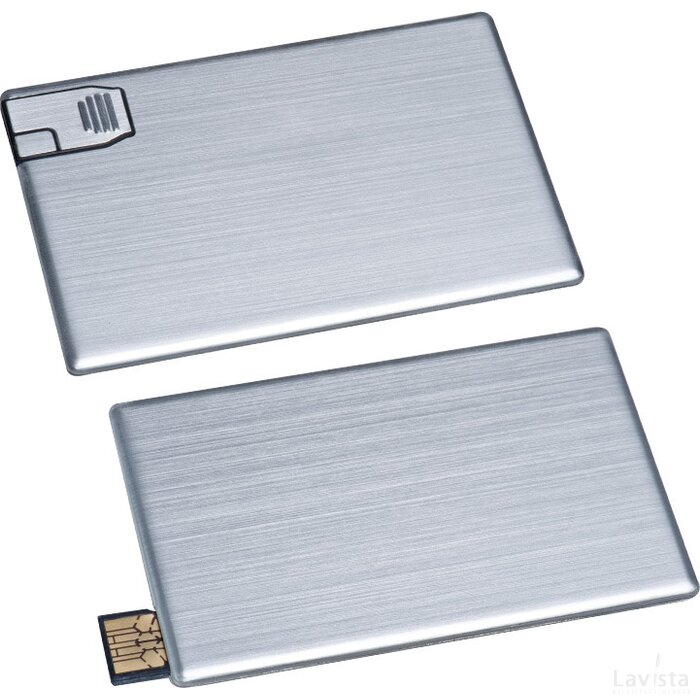 USB-kaart metaal 4 GB grijs silvergrey zilvergrijs