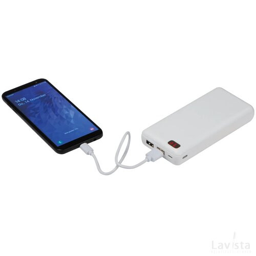 Powerbank van 20.000 mAh wit