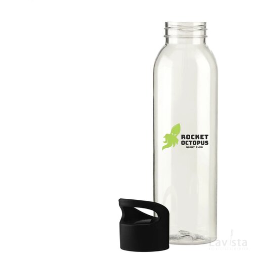Tritan kunststof waterfles (650 ml) Transparant/Zwart