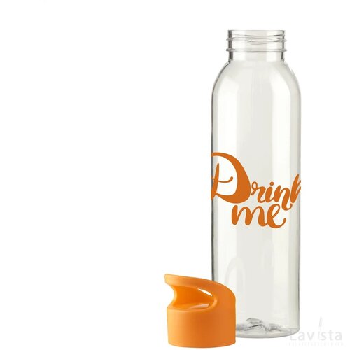Tritan kunststof waterfles (650 ml) Transparant/Oranje