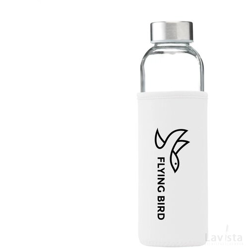 Senga Glass Drinkfles Wit